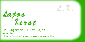 lajos kirst business card